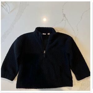 GAP Black Kids Sherpa Fleece Hoodie XS 4/5
